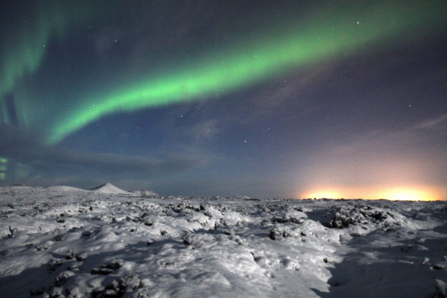 Aurore boréal en Islande