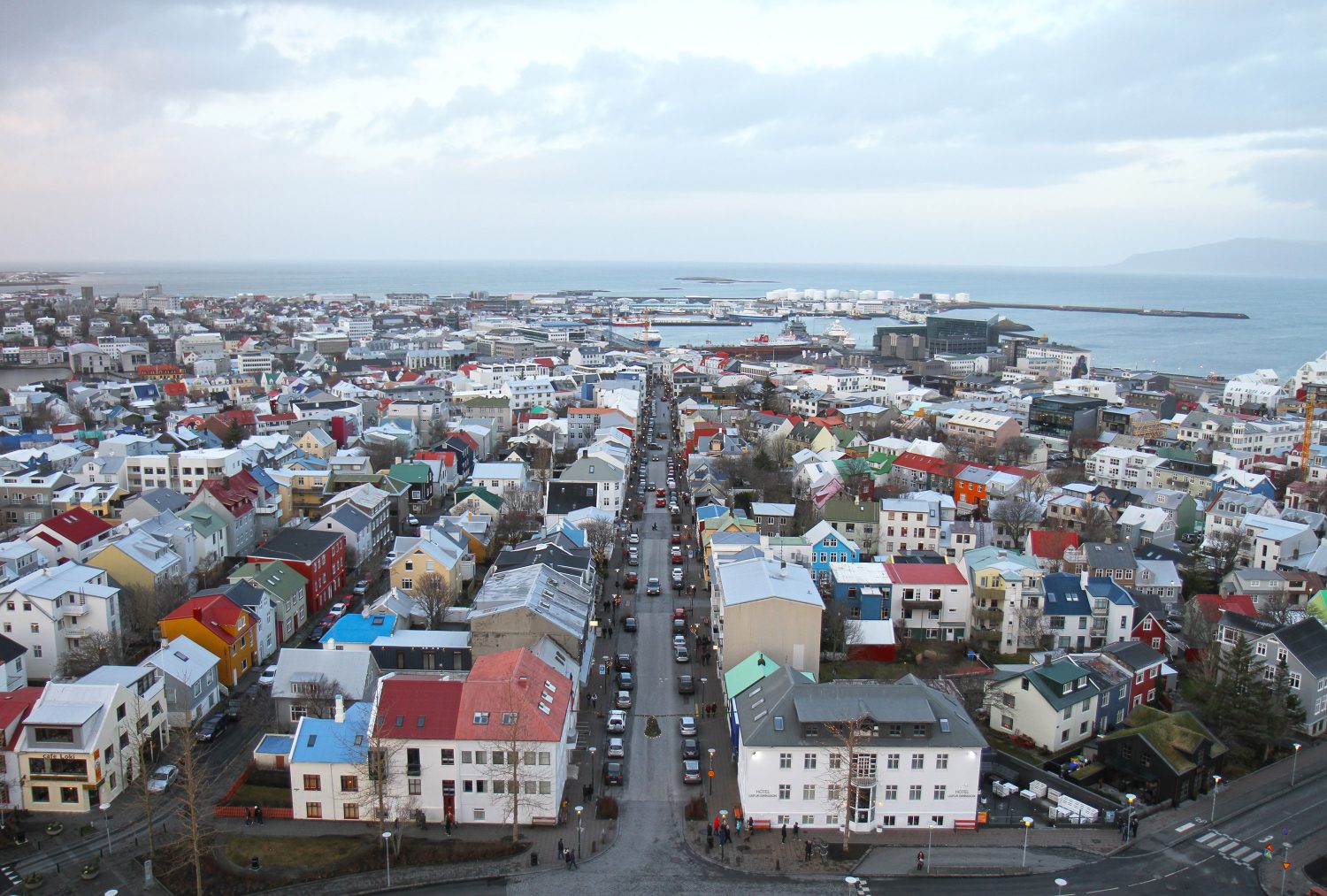 vue de église de hallgrimskirkja à Reykjavik