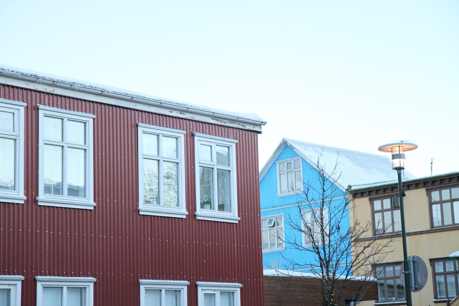 maisons colorées à reykjavik