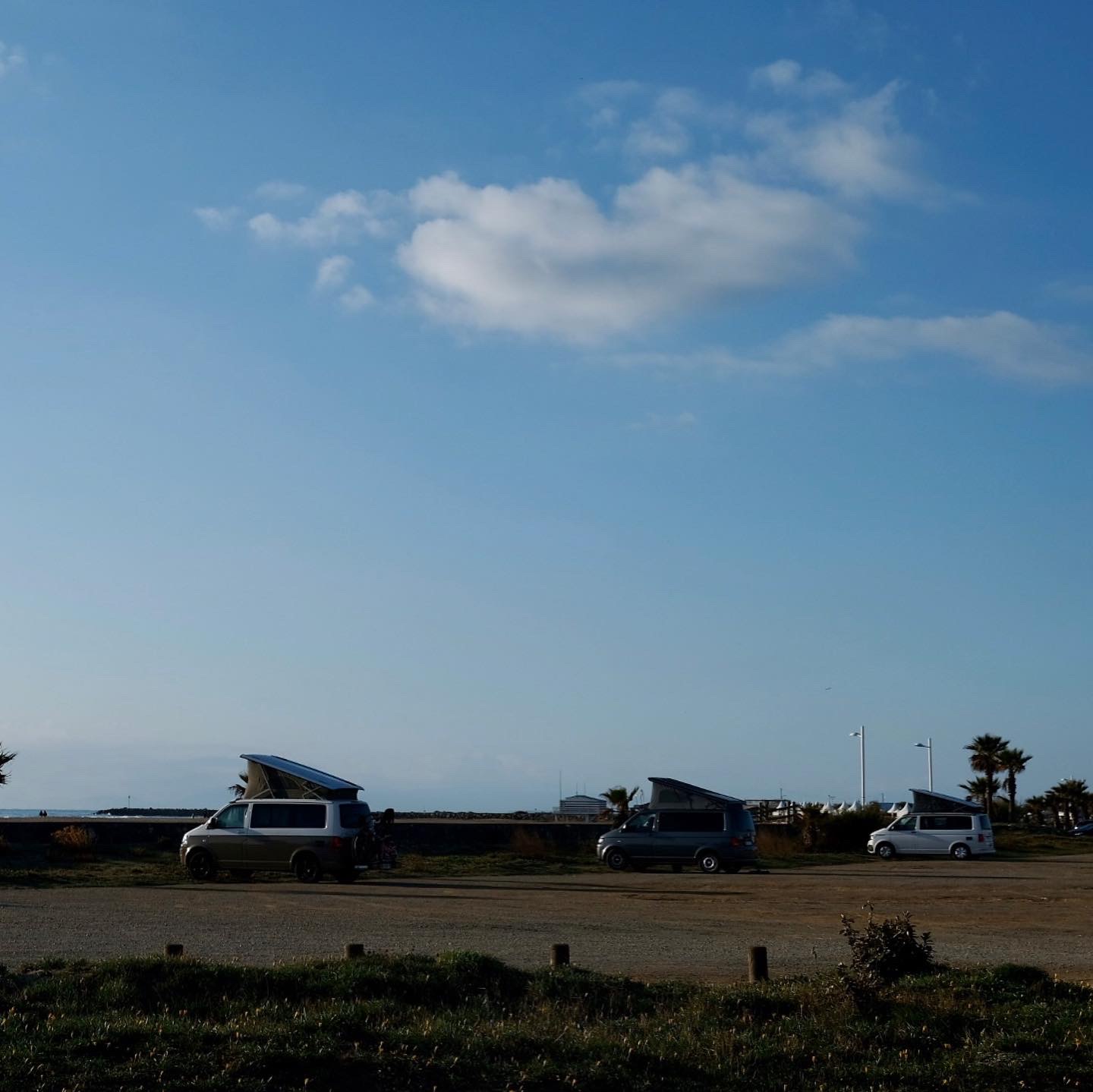 Roadtrip en van parking Gruissan