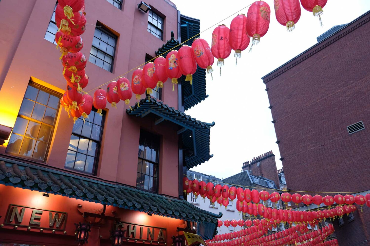 londres chinatown lanternes rouges nouvel an