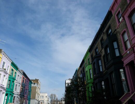 londres quartier notting hill portobello maisons colorées
