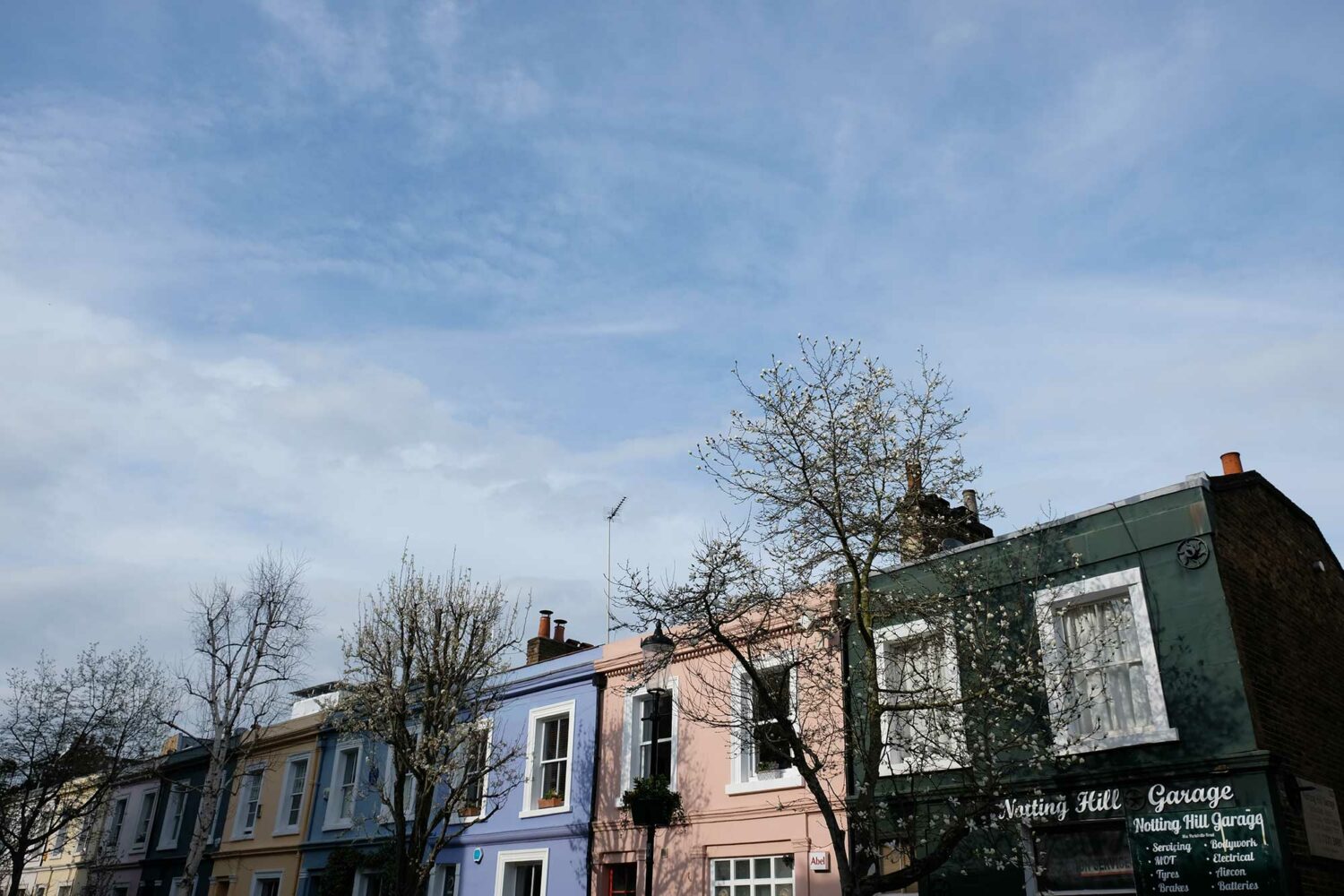 notting hill façades de maisons colorées londres